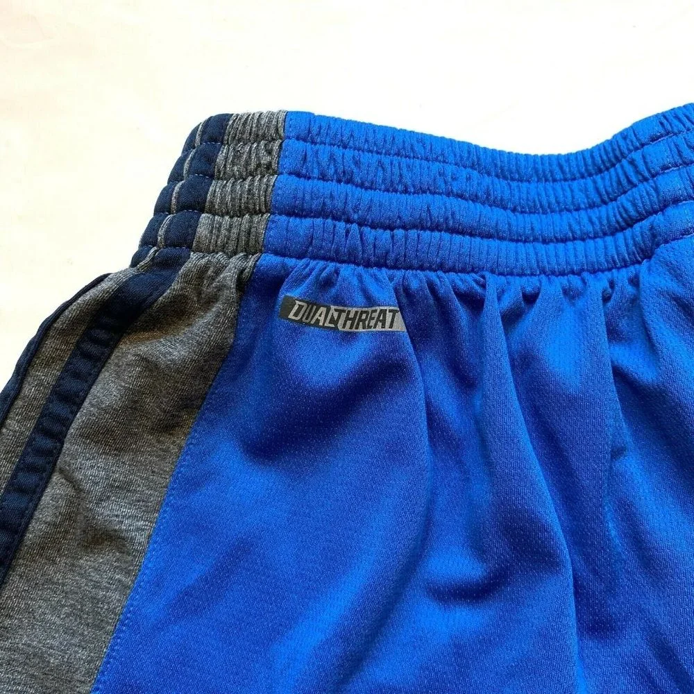 Adidas DualThreat Athletic‎ Shorts Mens Medium 3 Stripes Blue Sports Athleisure